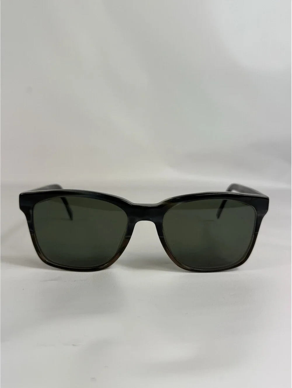 Warby Parker Barkley M 125 Sunglasses Black Fade Horn FRAMES ONLY 53-18-142 Used